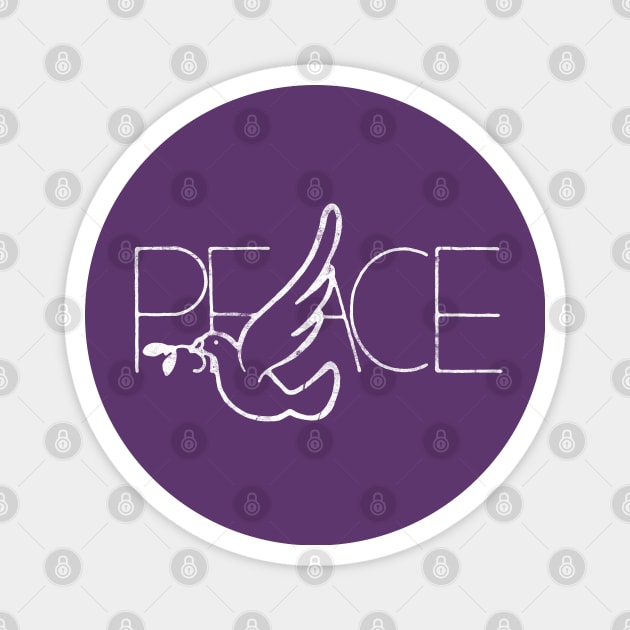 Peace \\ Retro 70s Font Design Magnet by CultOfRomance